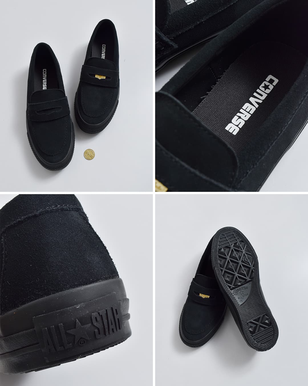 CONVERSEオールスター スエード コインローファー as-c-loafer-su