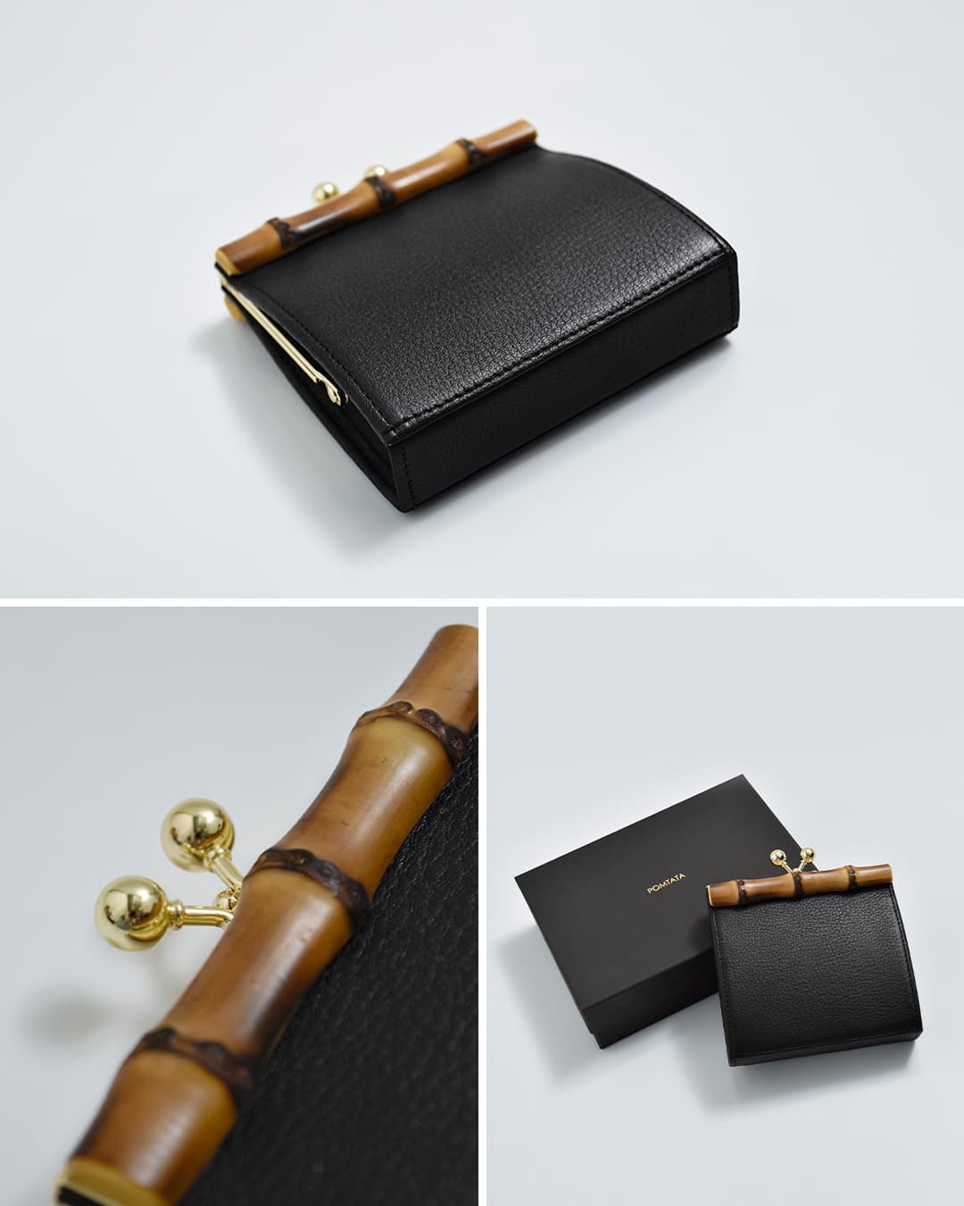 POMTATAグローブレザー ショート ウォレット “BAM SERIES” bam-short-wallet