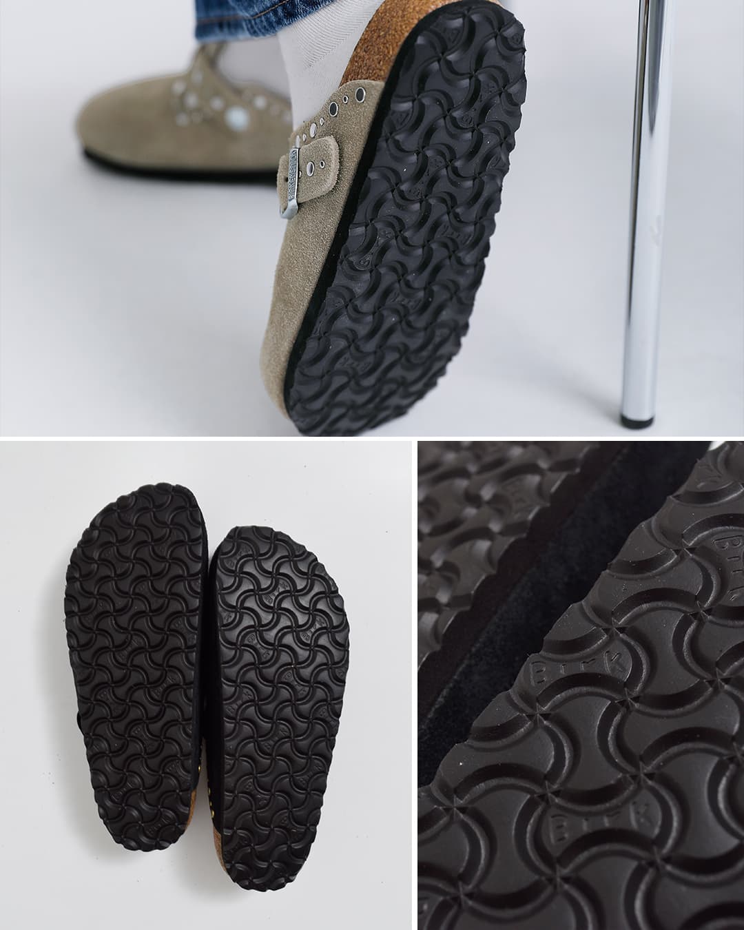 BIRKENSTOCK(ビルケンシュトック)ボストン リベット スエードレザー ナロー フラット サンダル BOSTON RIVET boston-rivet