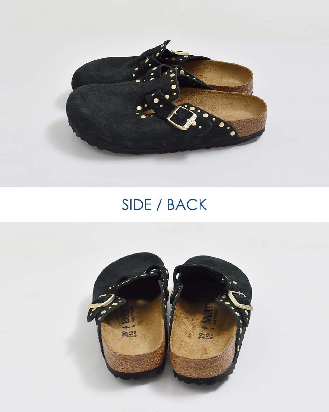 BIRKENSTOCK(ビルケンシュトック)ボストン リベット スエードレザー ナロー フラット サンダル BOSTON RIVET boston-rivet