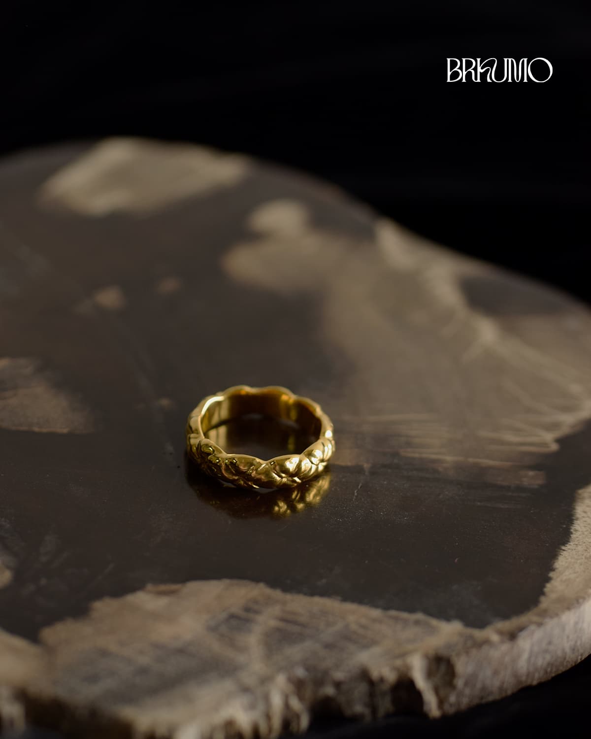 BRKUMO(ブラクモ)ゴールド リング xo ring Sbr24gaw02