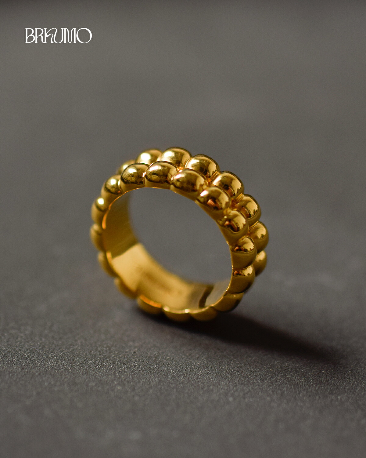 BRKUMO(ブラクモ)ダブルレイヤー ゴールド リング omochi ring br25gaw10-gold