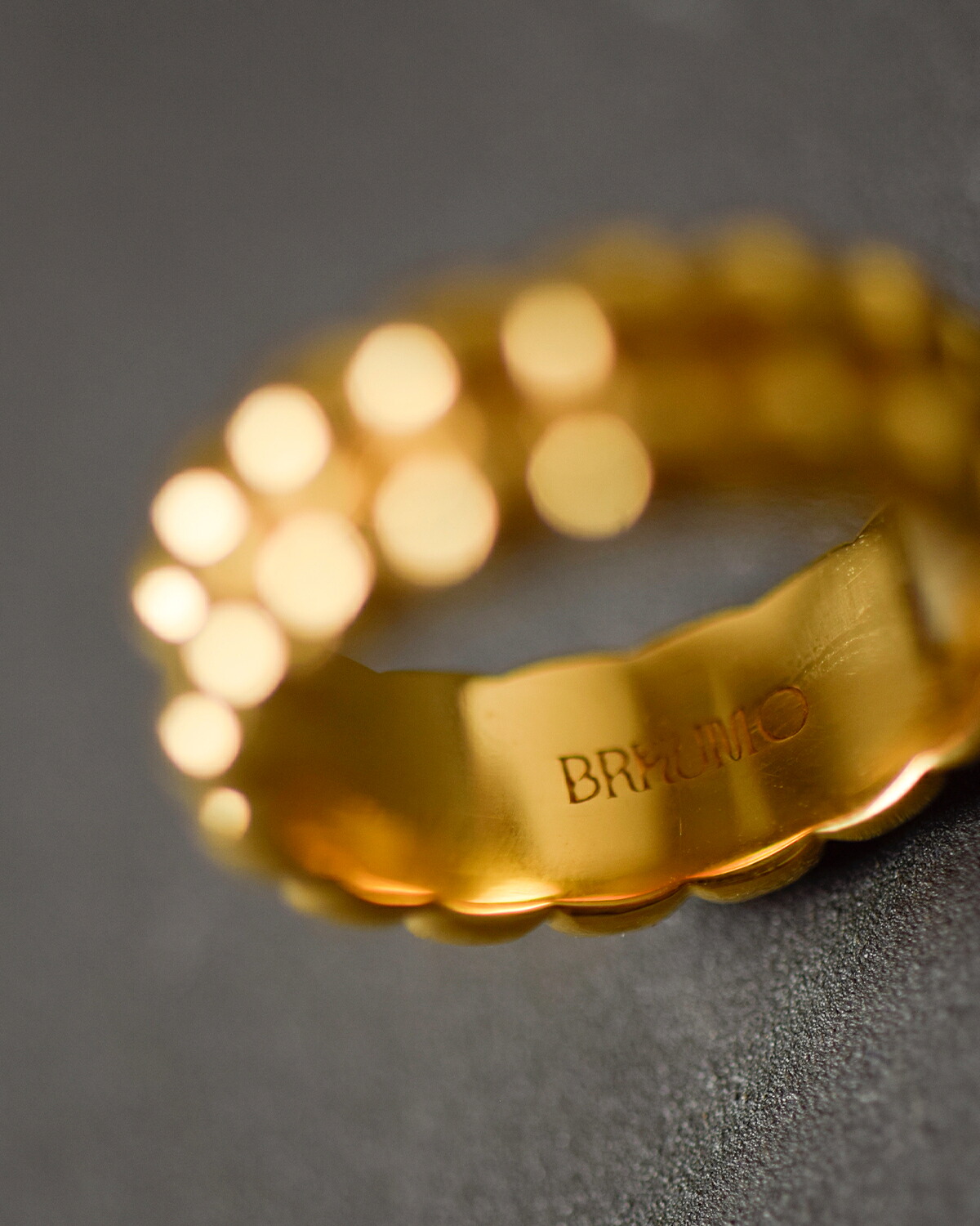 BRKUMO(ブラクモ)ダブルレイヤー ゴールド リング omochi ring br25gaw10-gold