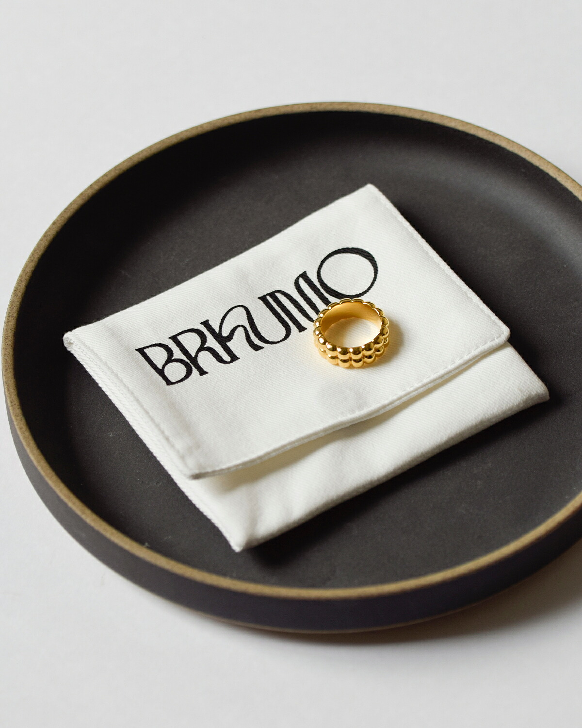 BRKUMO(ブラクモ)ダブルレイヤー ゴールド リング omochi ring br25gaw10-gold