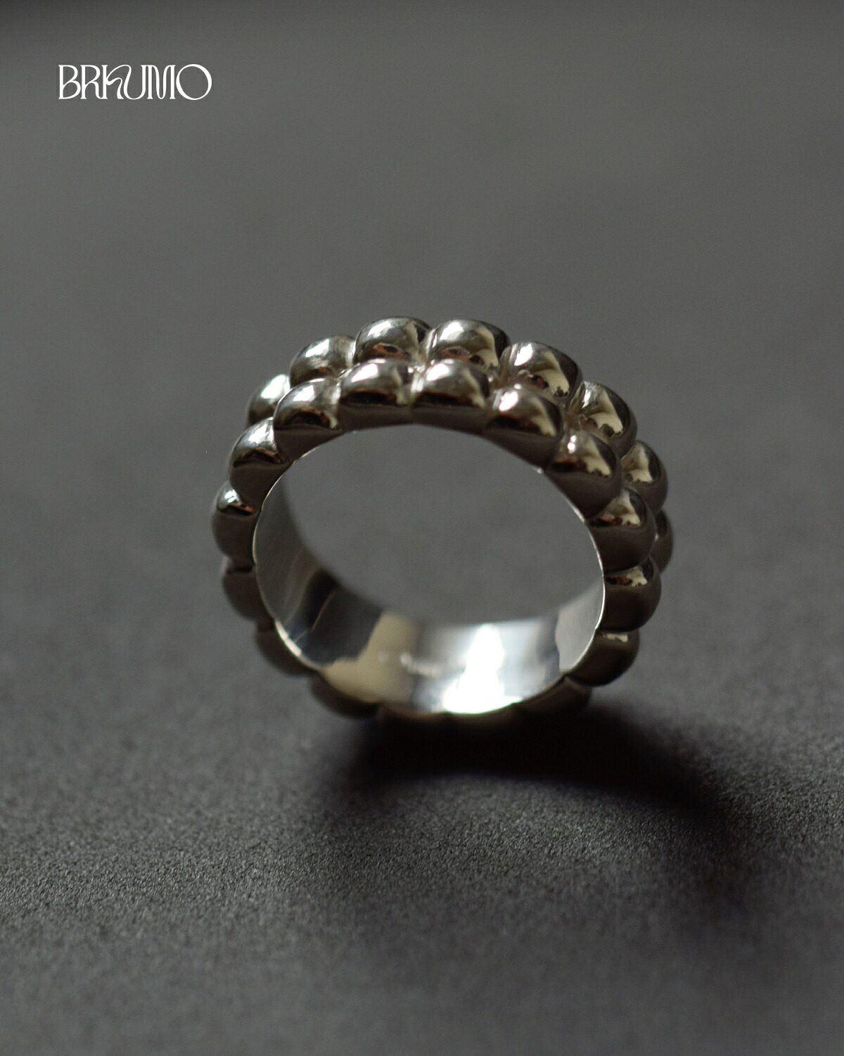 BRKUMO(ブラクモ)ダブルレイヤー シルバー リング omochi ring br25gaw10-sv