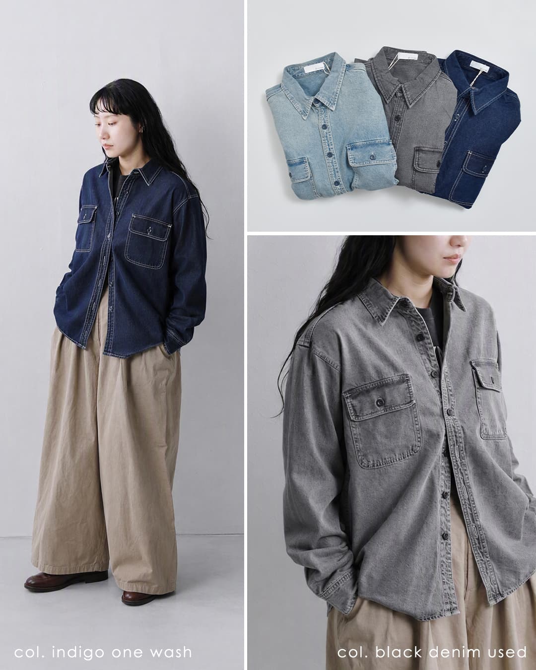 CLOTH ACROSS クロスアクロス コットン 9ozデニム シャツ DENIM SHIRT