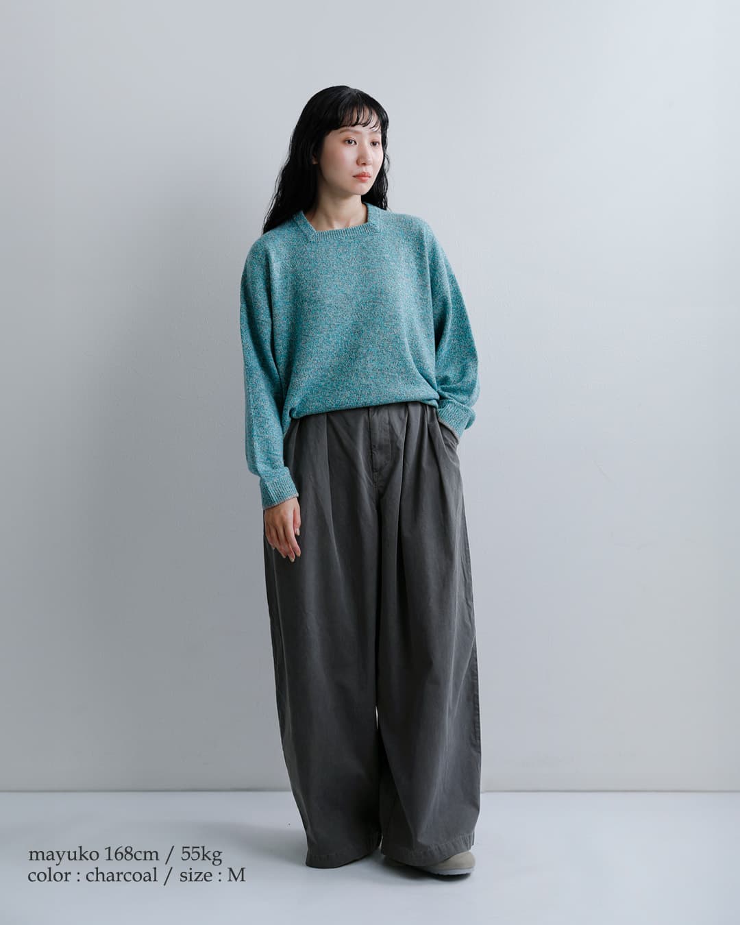 CLOTH ACROSS(クロスアクロス)コットン ビッグ チノパンツ BIG CHINO PANTS ca26f24