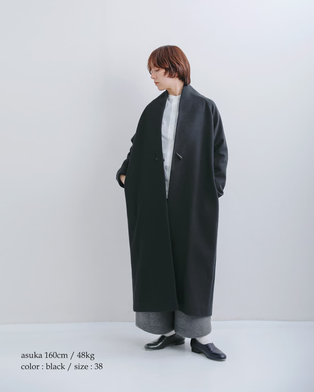 SI-HIRAI(�X�[�q���C)�X�y�V���������g�� �m�[�J���[ �����O�R�[�g NO COLLER COAT chaw26-4218