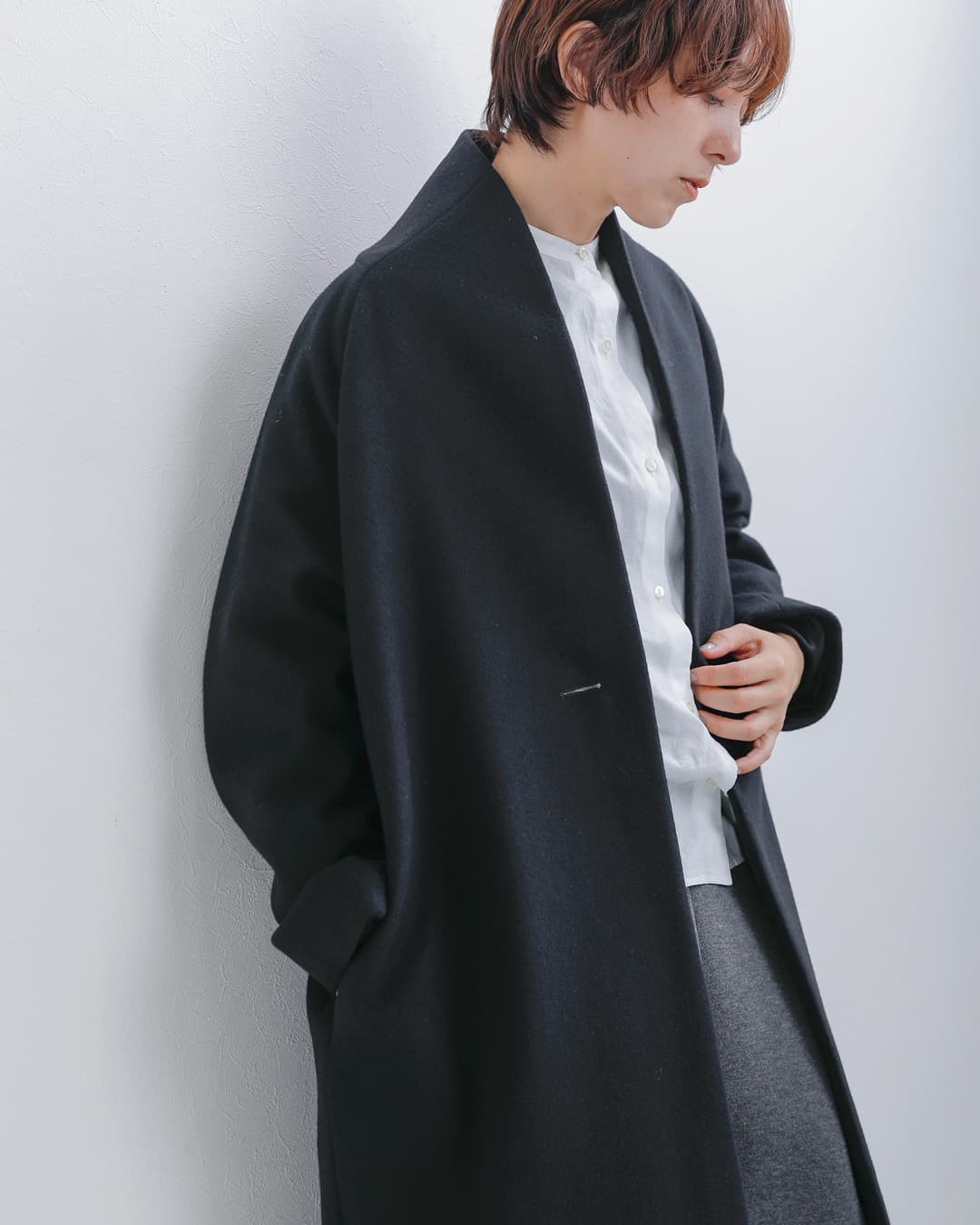 SI-HIRAI(�X�[�q���C)�X�y�V���������g�� �m�[�J���[ �����O�R�[�g NO COLLER COAT chaw26-4218