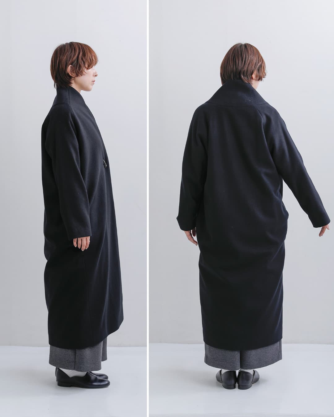 SI-HIRAI(�X�[�q���C)�X�y�V���������g�� �m�[�J���[ �����O�R�[�g NO COLLER COAT chaw26-4218
