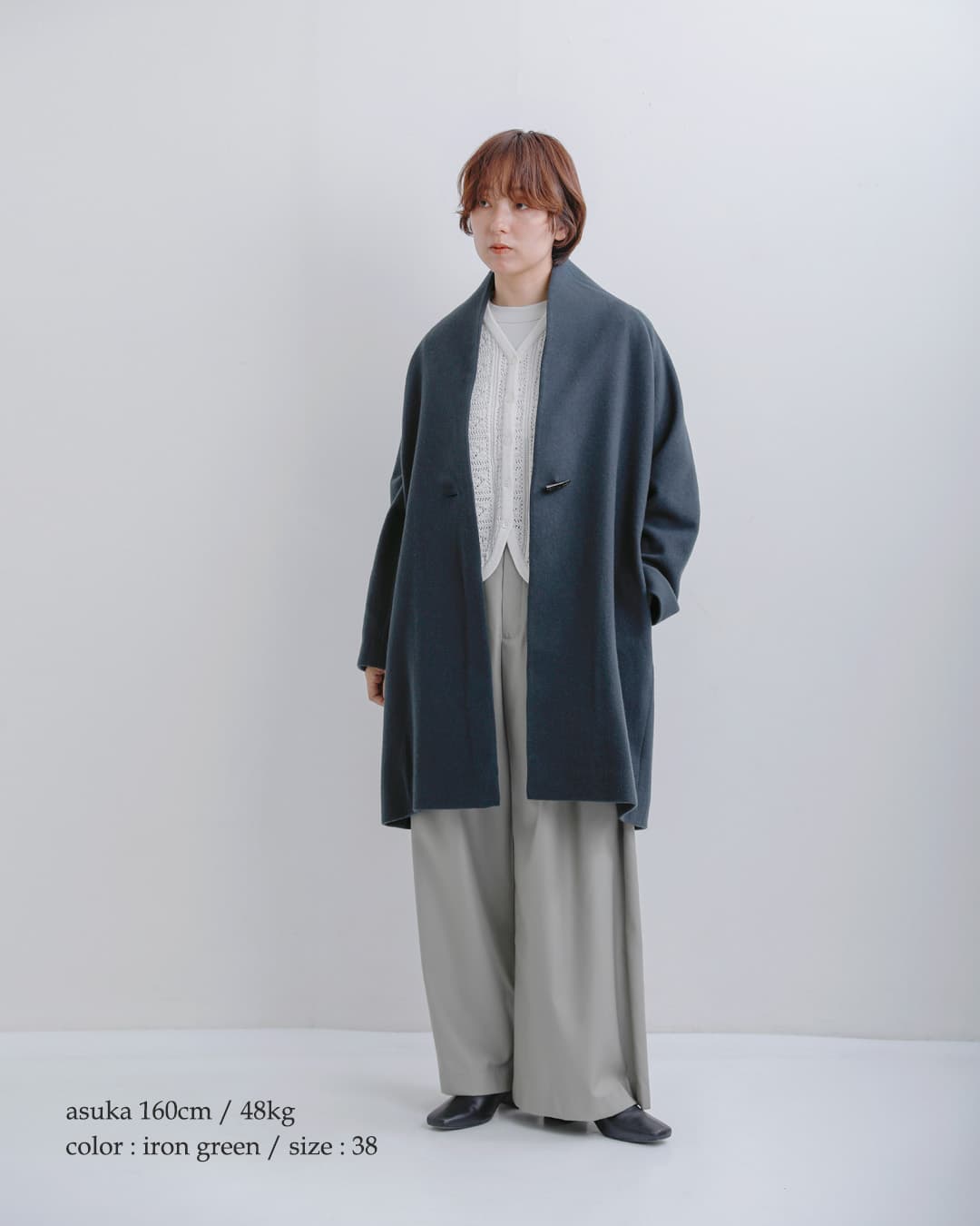SI-HIRAI(�X�[�q���C)�X�y�V���������g�� �m�[�J���[�R�[�g SHORT NO COLLER COAT chaw26-4218sh