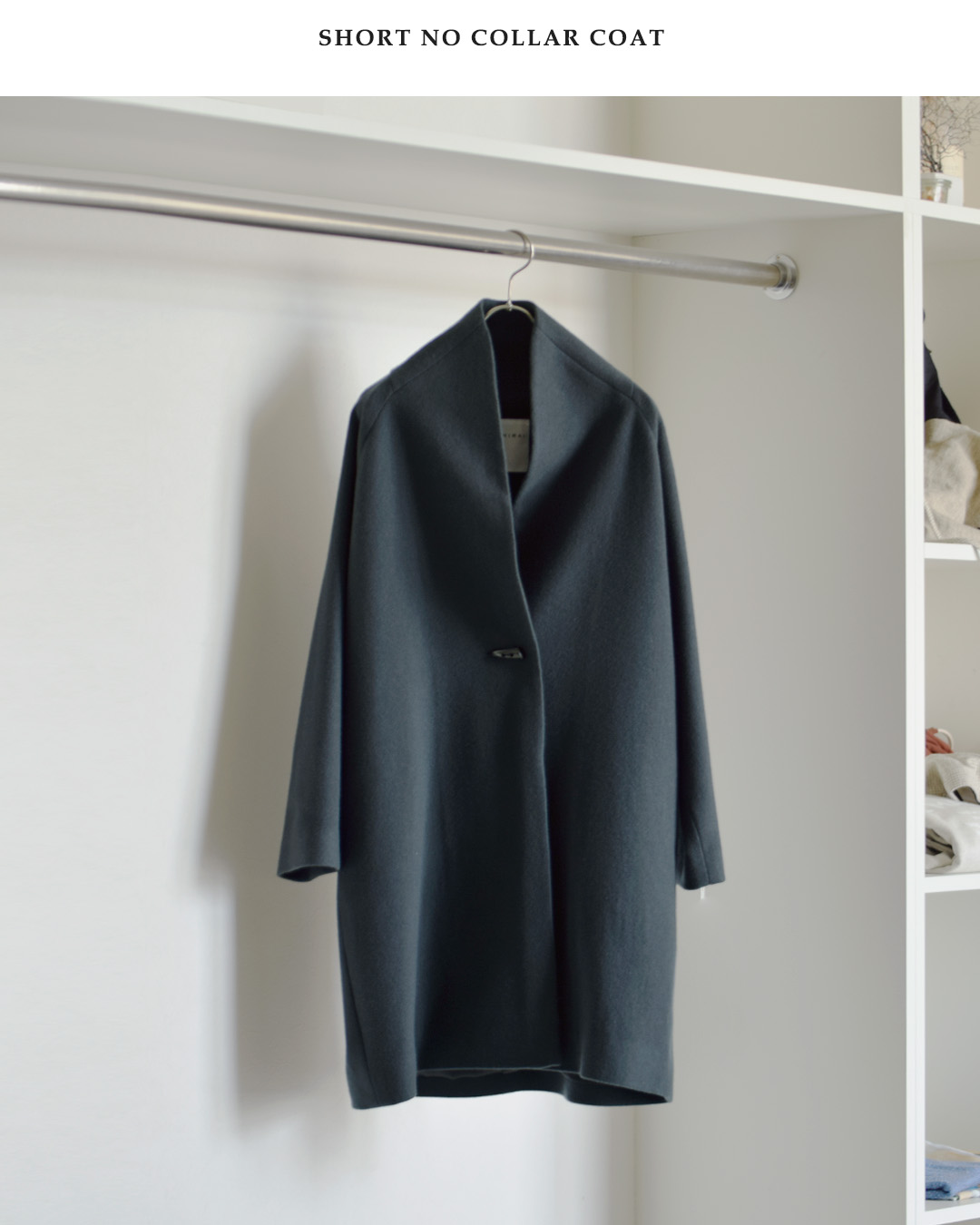 SI-HIRAI(�X�[�q���C)�X�y�V���������g�� �m�[�J���[�R�[�g SHORT NO COLLER COAT chaw26-4218sh