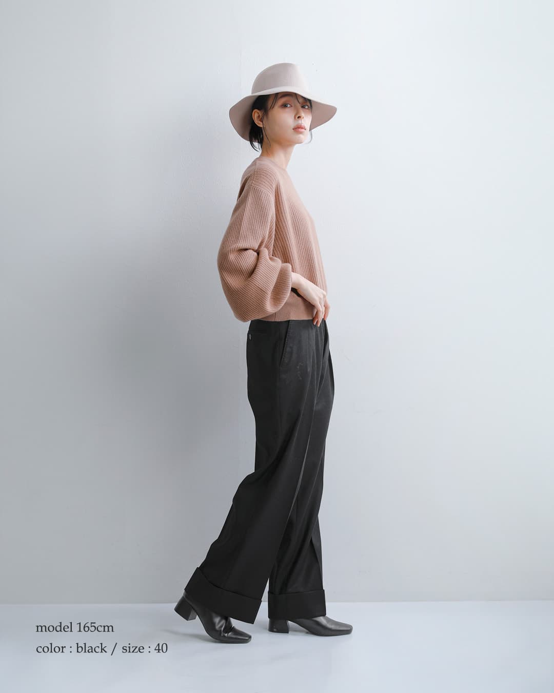 COUTURE D’ADAM(クチュールドアダム)カシミヤブレンド フランネル クラシック 2プリーツ トラウザーズ cl-2p-trousers