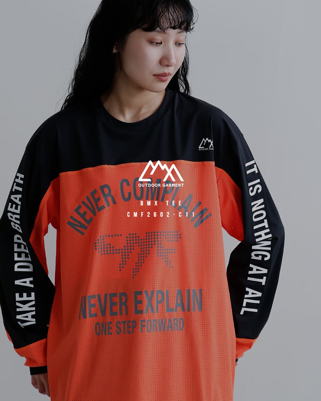 CMF OUTDOOR GARMENTグラフィック ロゴ 長袖Tシャツ BMX TEE cmf2602-c11
