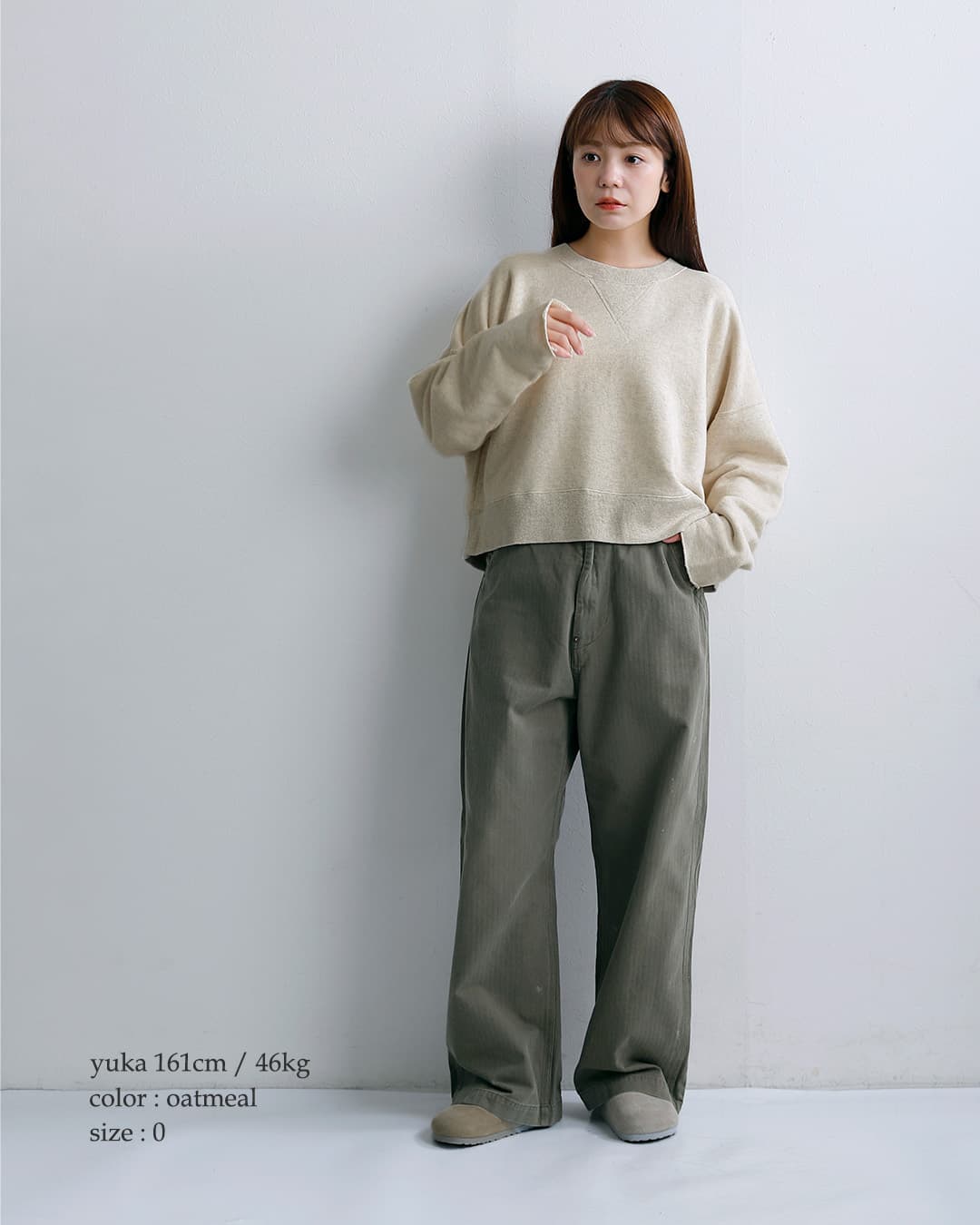 ordinaryfitsコットン裏毛 ワイド バーバー スウェットシャツ BARBER SWEAT cs022-326