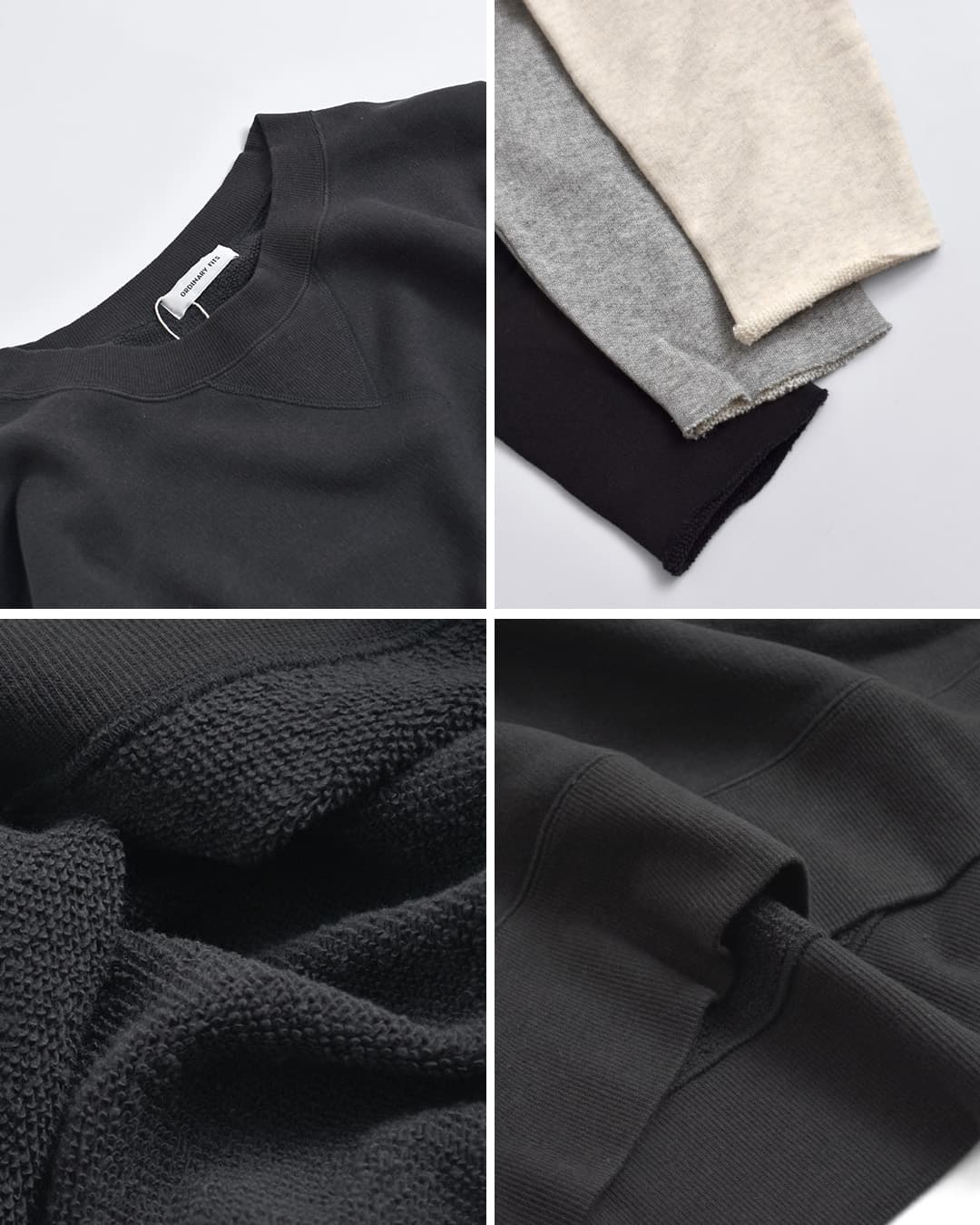 ordinaryfitsコットン裏毛 ワイド バーバー スウェットシャツ BARBER SWEAT cs022-326