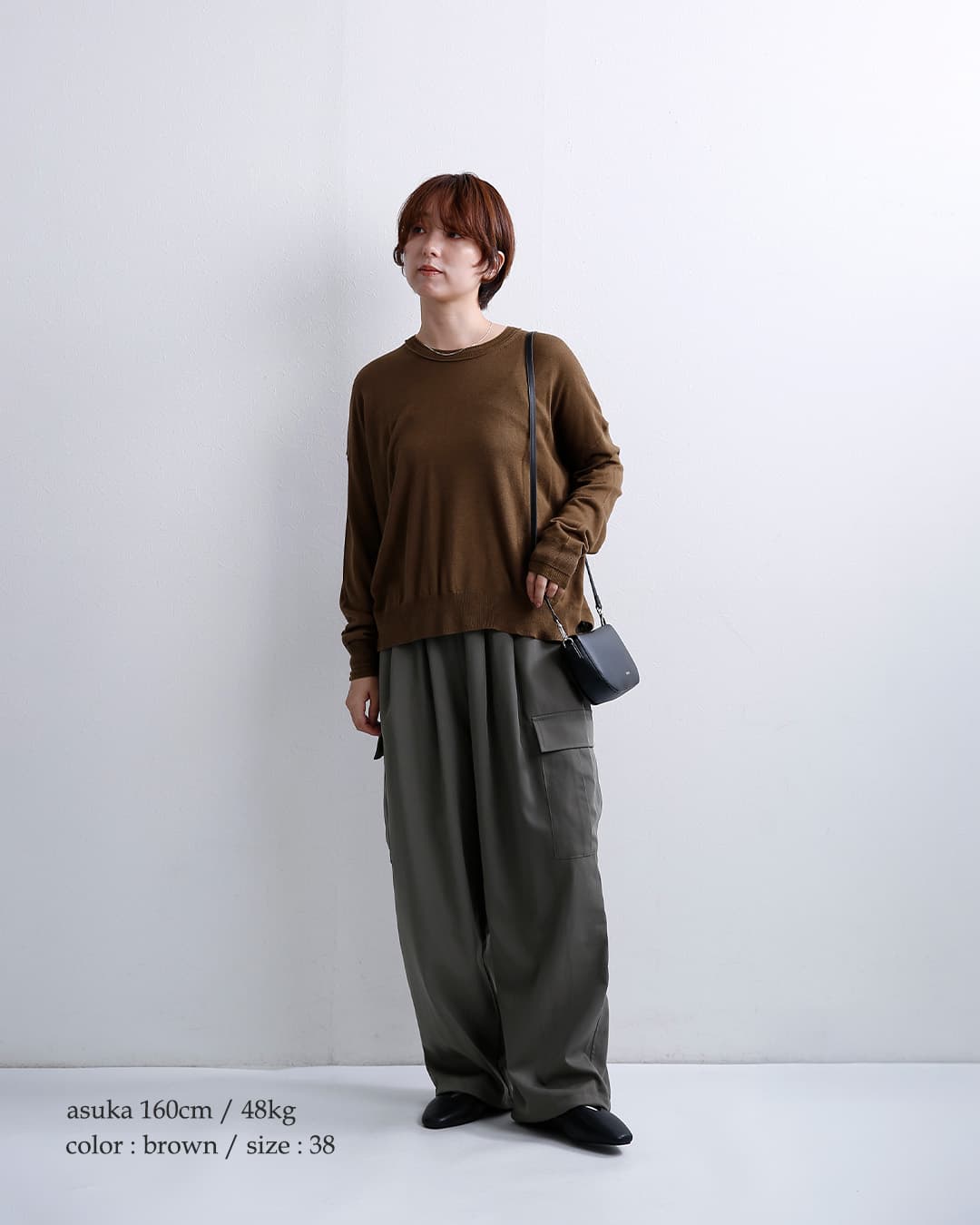 C.T.plageシルク カシミヤ クルーネック ニットセーター ct26306