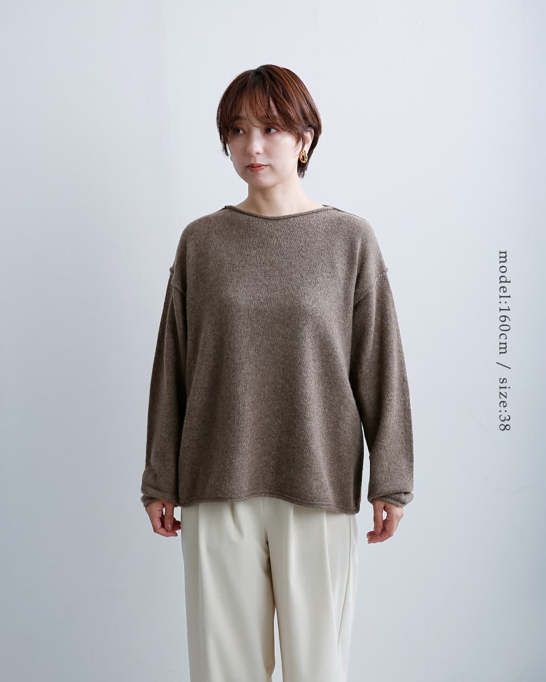 C.T.plageロイヤルアルパカ クルーネック ニットセーター ct26312