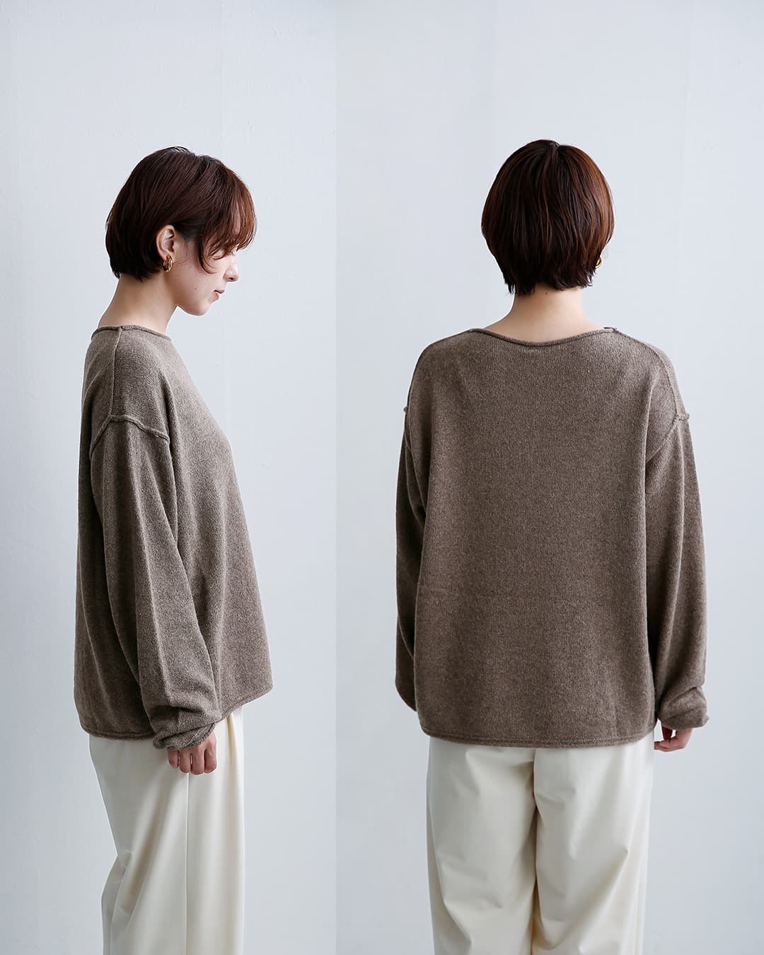 C.T.plageロイヤルアルパカ クルーネック ニットセーター ct26312