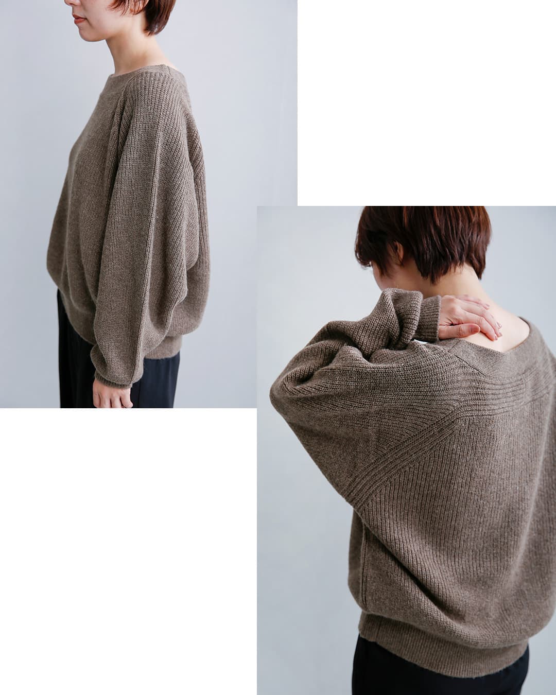 C.T.plageロイヤルアルパカ 片畔編み ニットセーター ct26315