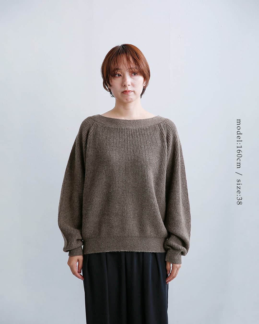 C.T.plageロイヤルアルパカ 片畔編み ニットセーター ct26315