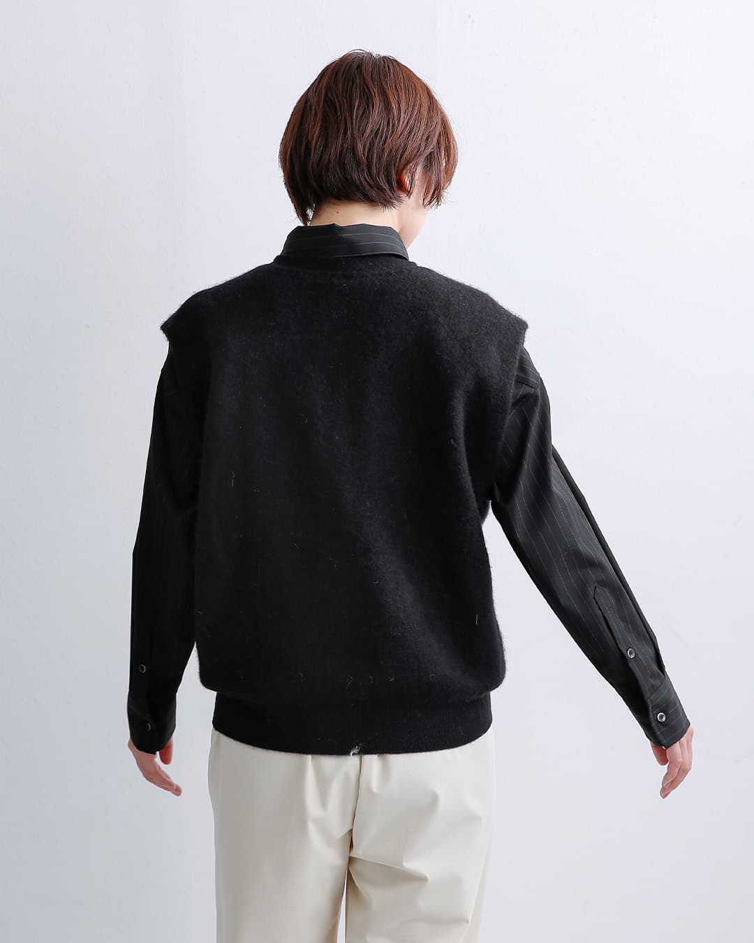 C.T.plageRWSウール ブラッシュ加工 ニットベスト ct26317