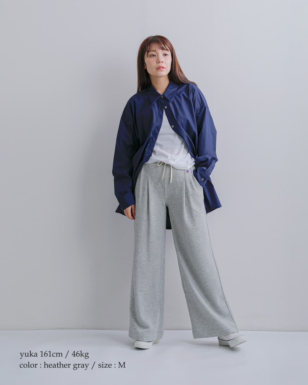 Champion(チャンピオン)コットン裏毛 ワイド スウェットパンツ cw-e208