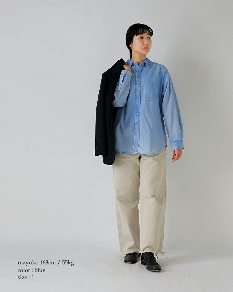 tsuzuli(ツヅリ)コットンオーバーサイズオックスフォードシャツ“OVER-SIXEDOXFORDSHIRT”d32504