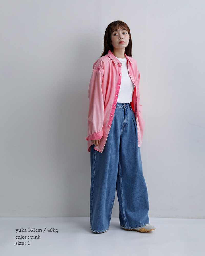 tsuzuli(ツヅリ)コットンオーバーサイズオックスフォードシャツ“OVER-SIXEDOXFORDSHIRT”d32504