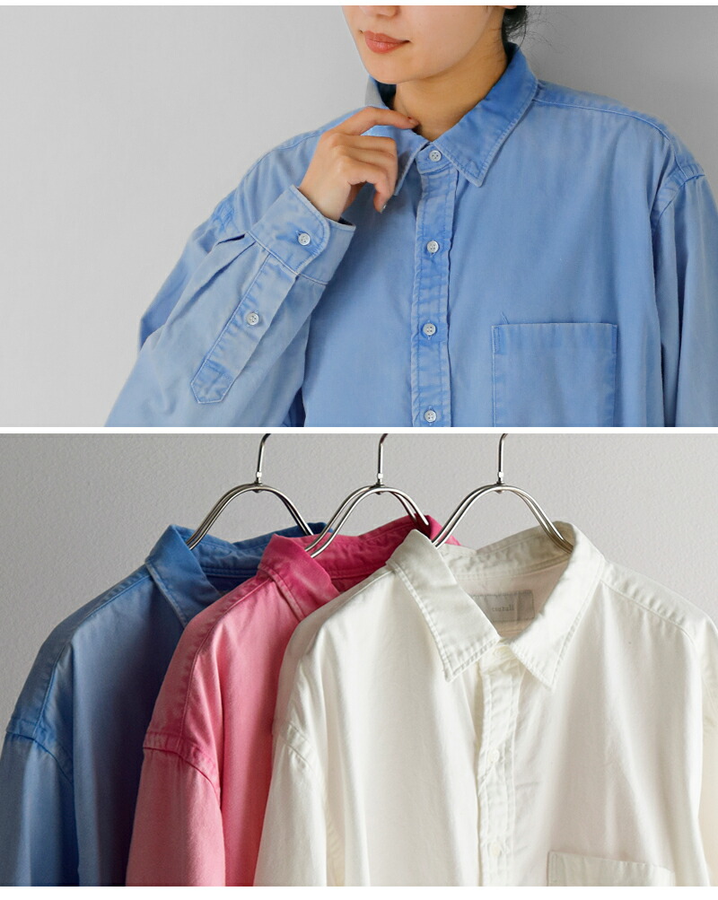 tsuzuli(ツヅリ)コットンオーバーサイズオックスフォードシャツ“OVER-SIXEDOXFORDSHIRT”d32504