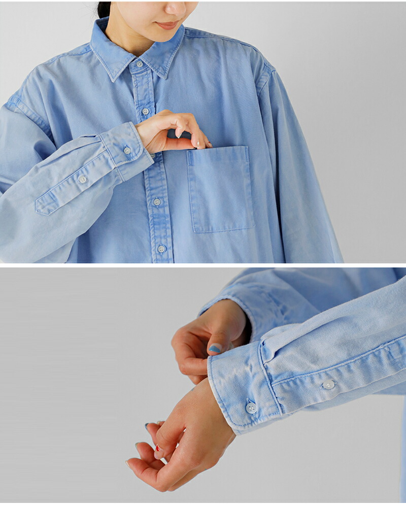 tsuzuli(ツヅリ)コットンオーバーサイズオックスフォードシャツ“OVER-SIXEDOXFORDSHIRT”d32504