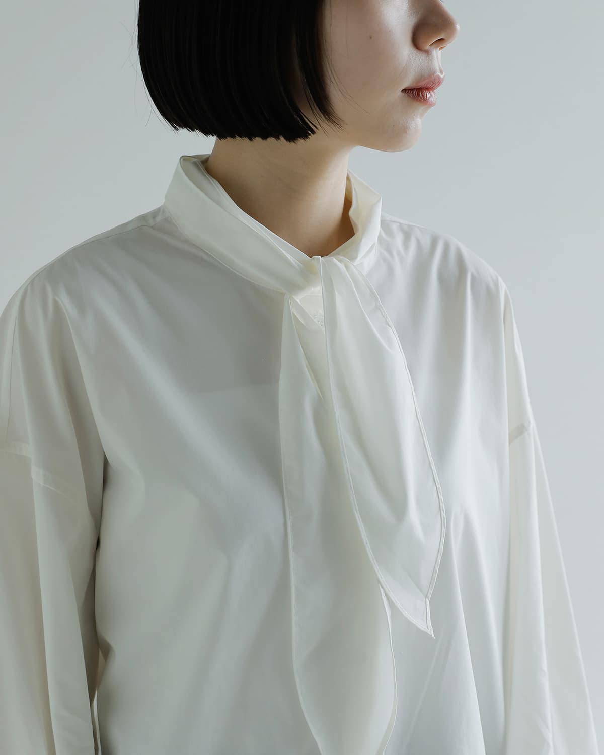 Studio Doe(スタジオドー)スカーフシャツ Scarf Shirt dn-25jort03