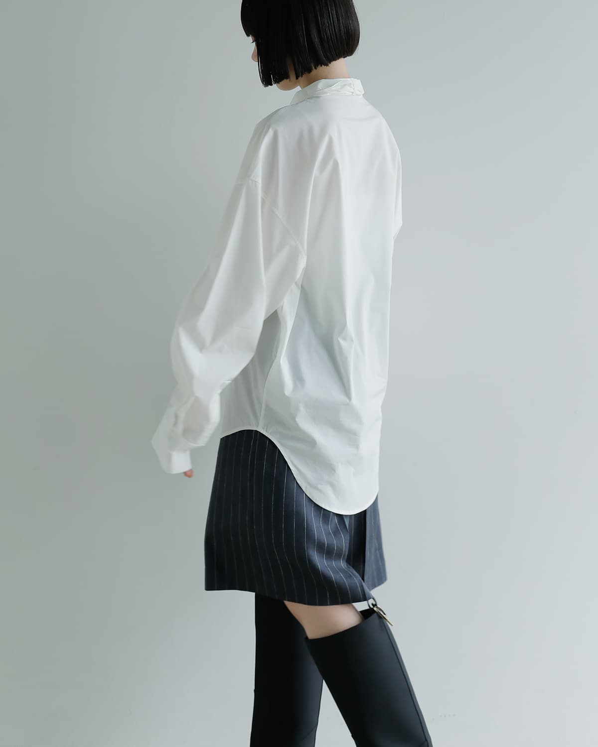 Studio Doe(スタジオドー)スカーフシャツ Scarf Shirt dn-25jort03