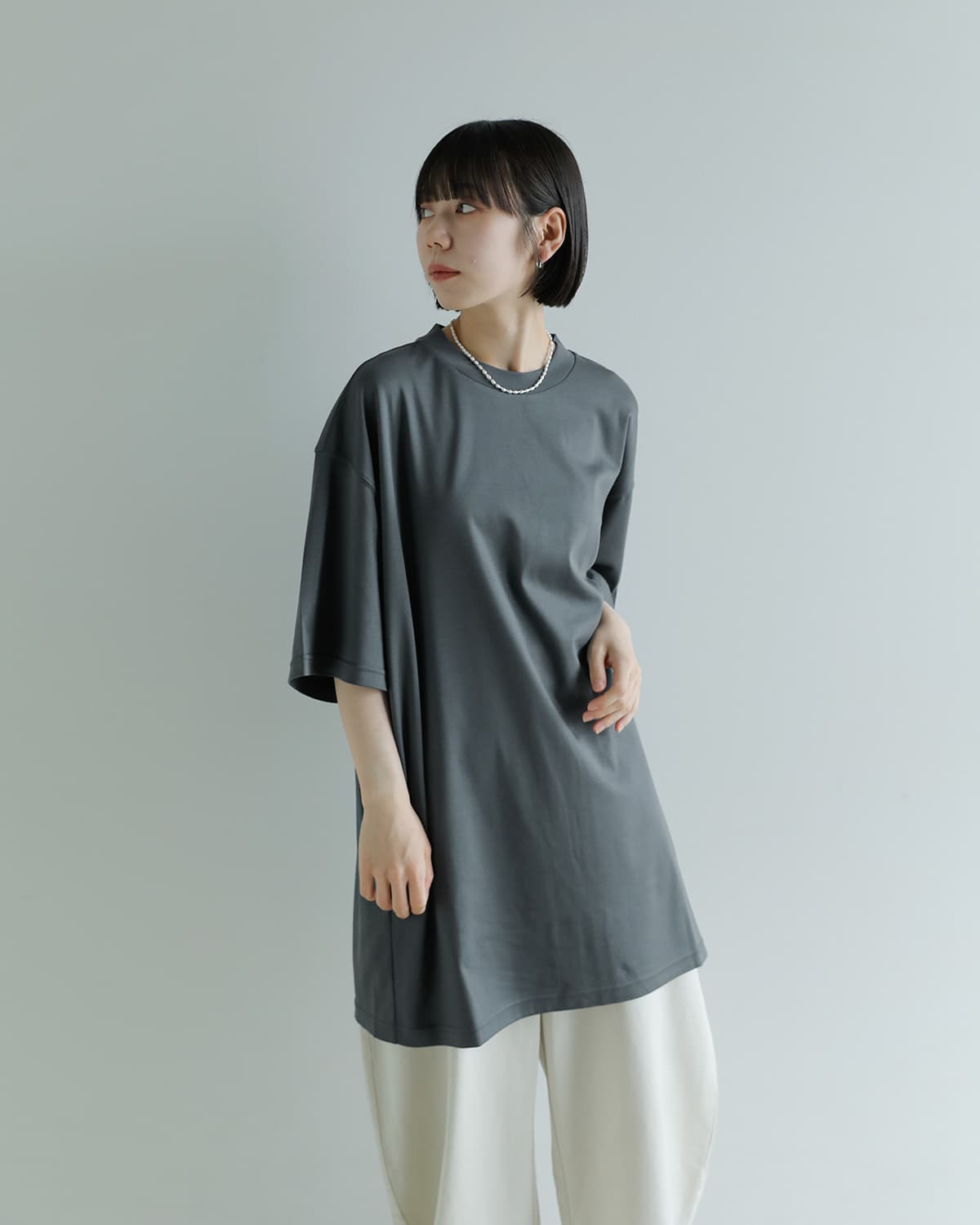 Studio Doe(スタジオドー)スーピマコットンルーズ Tシャツドレス Supima Cotton Loose T-shirt Dress dn-264adr10