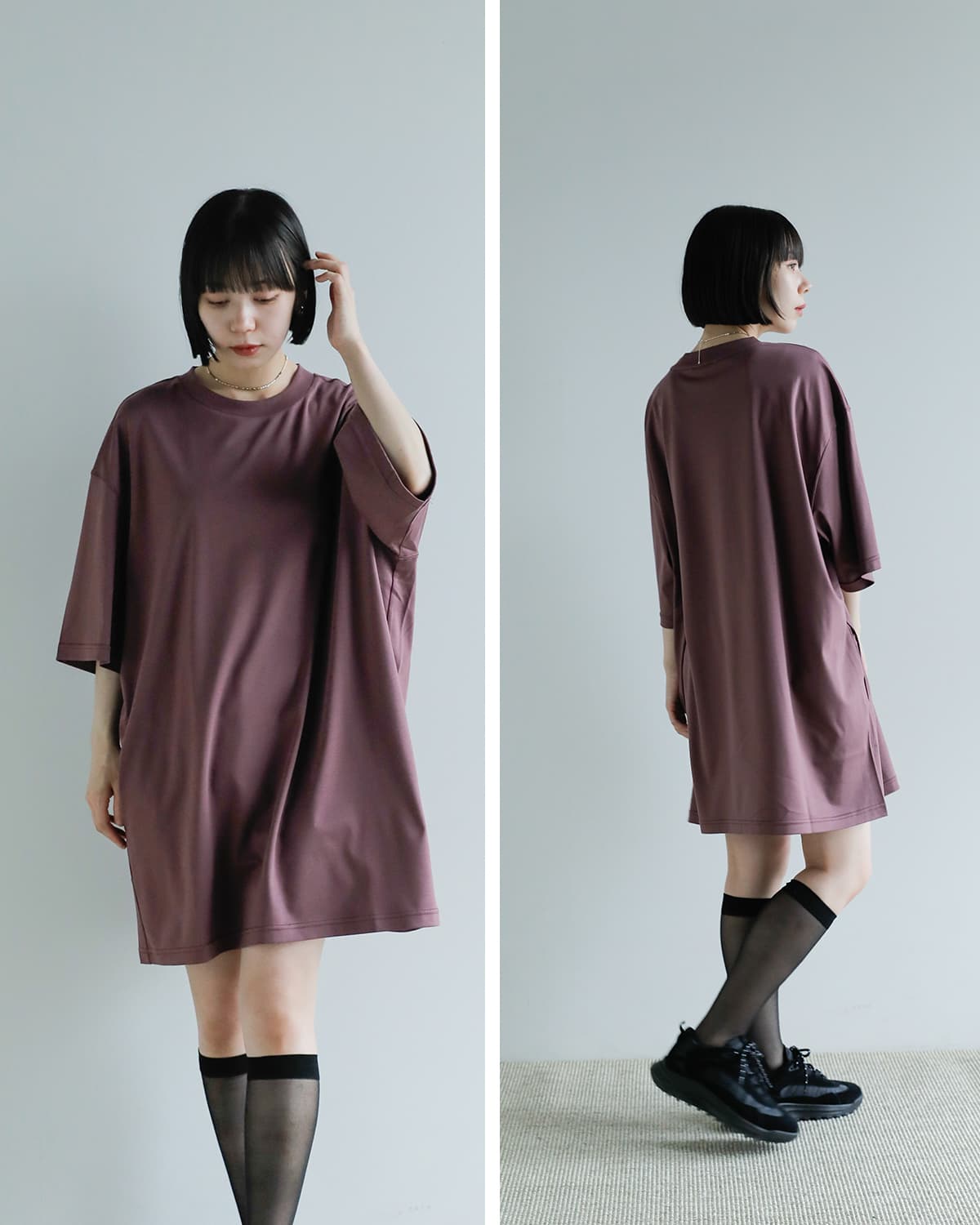Studio Doe(スタジオドー)スーピマコットンルーズ Tシャツドレス Supima Cotton Loose T-shirt Dress dn-264adr10