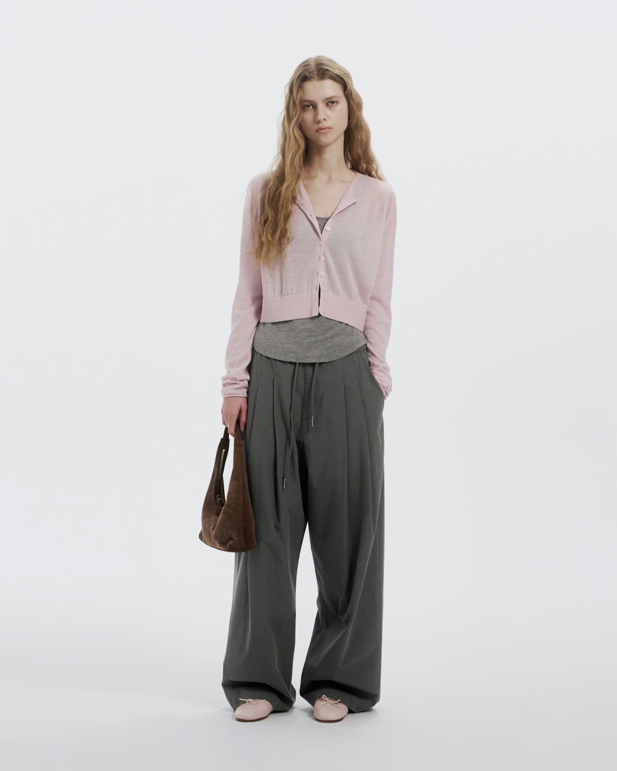 Studio Doe(スタジオドー)ドローストリング 2タックトラウザーズパンツ Drawstring Two-tuck Trousers dn-264bdp08