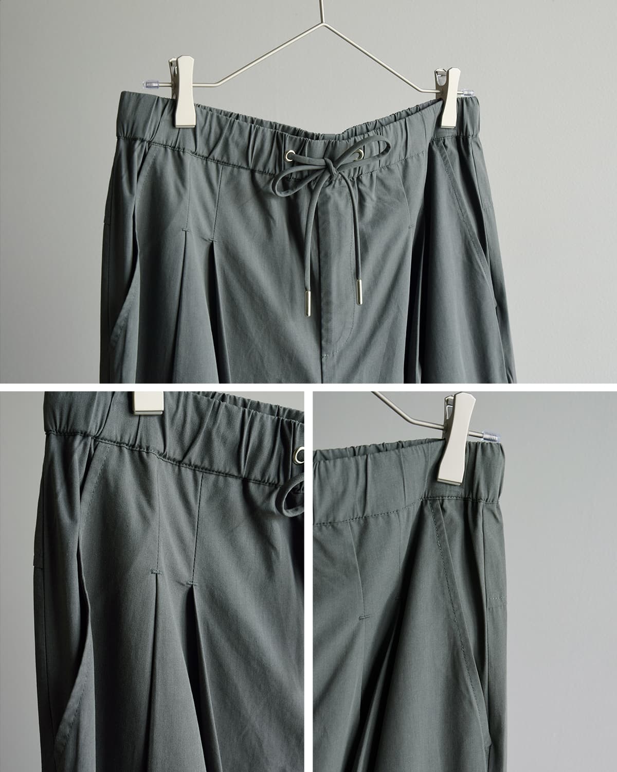 Studio Doe(スタジオドー)ドローストリング 2タックトラウザーズパンツ Drawstring Two-tuck Trousers dn-264bdp08