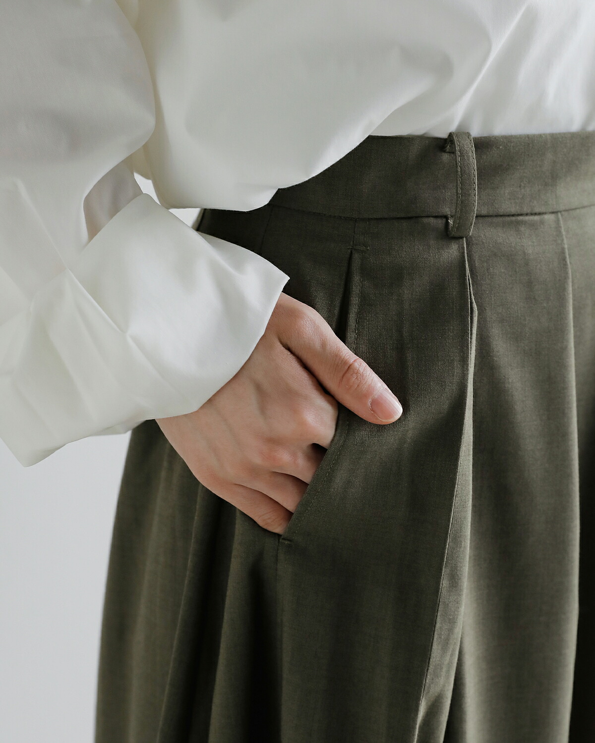 Studio Doe(スタジオドー)ペタル ワイド プリーツ ロング スカート Petal Wide Pleated Long Skirt dn-264blk31