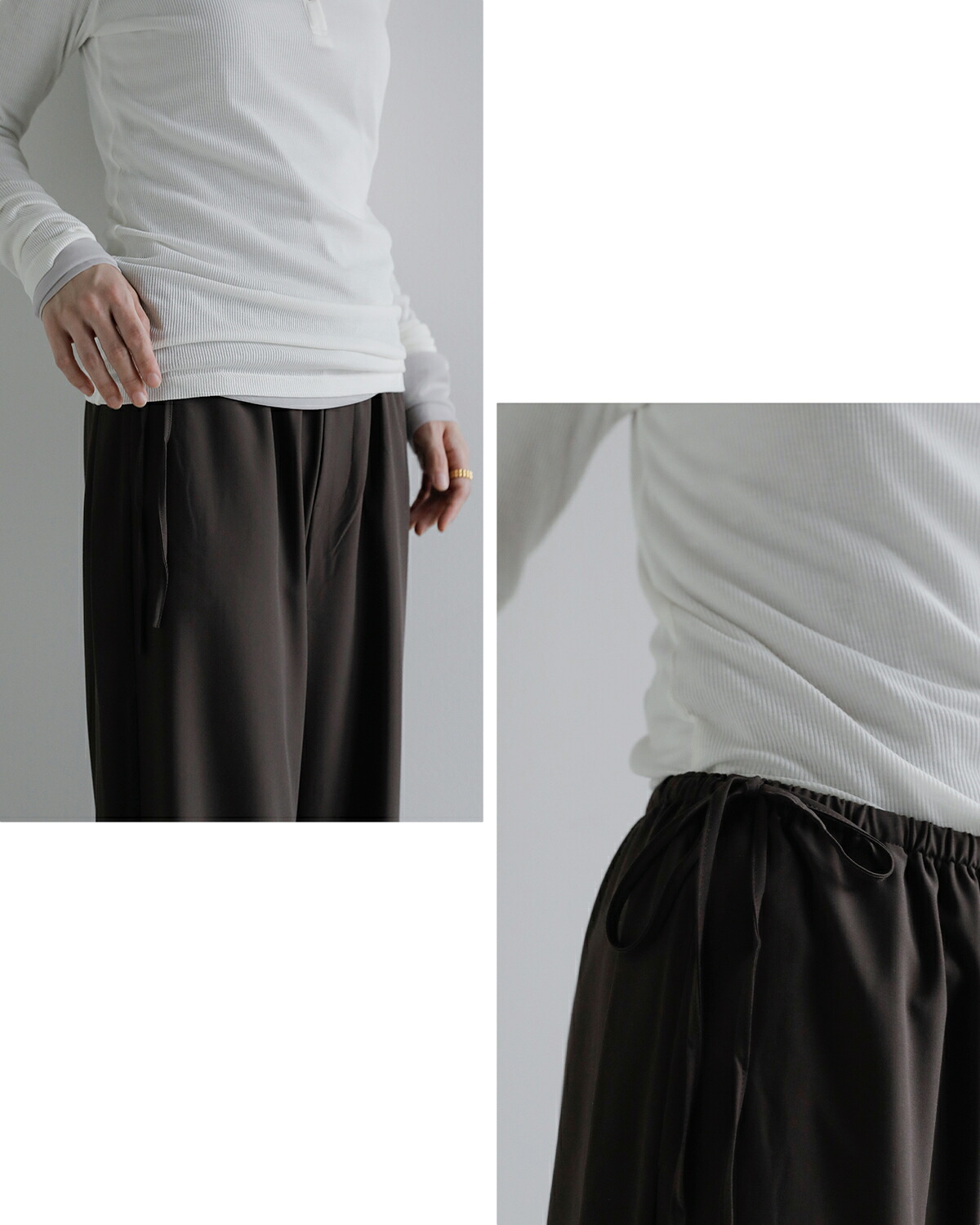 Studio Doe(スタジオドー)バンブーファイバー マット イージーパンツ LazyChic Matte Easy Pants dn-265bcp05