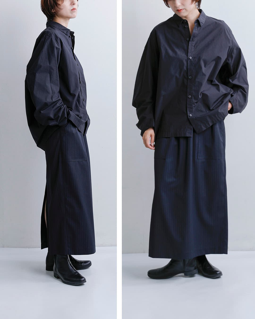 nicholson&nicholsonストレッチ ウール ロング スカート DONA-TRO dona-tro