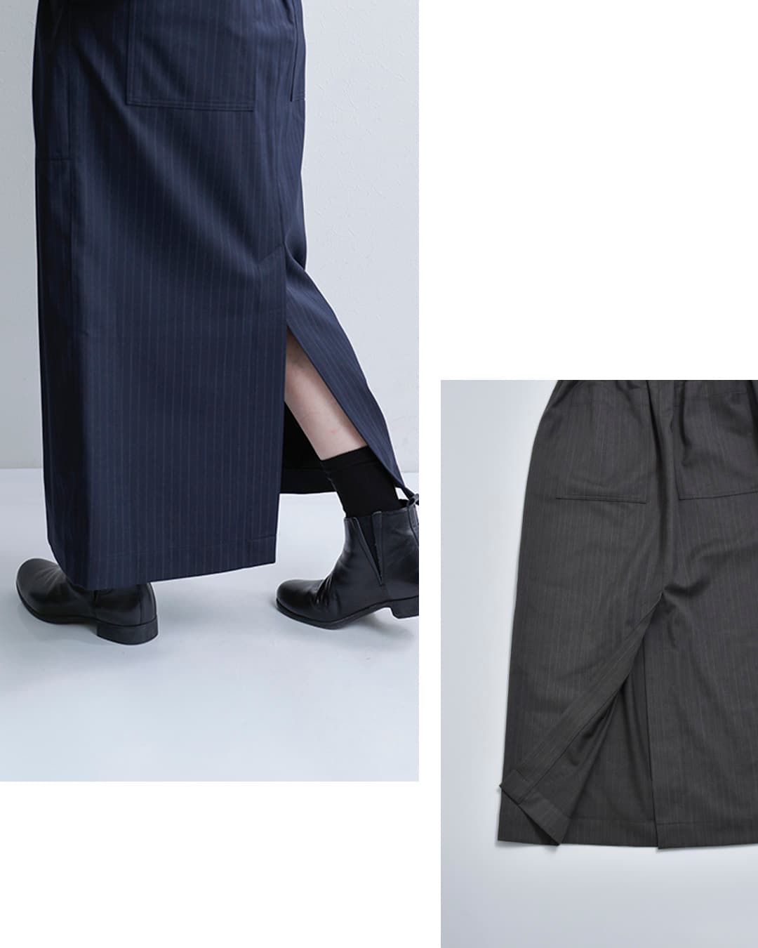 nicholson&nicholsonストレッチ ウール ロング スカート DONA-TRO dona-tro