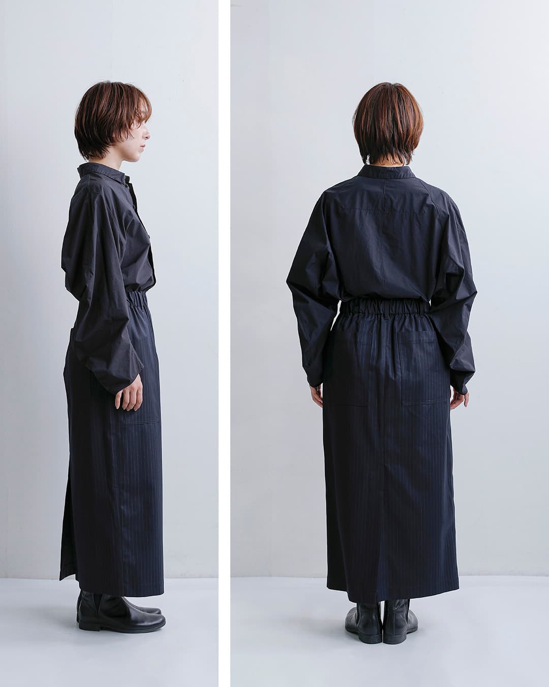 nicholson&nicholsonストレッチ ウール ロング スカート DONA-TRO dona-tro