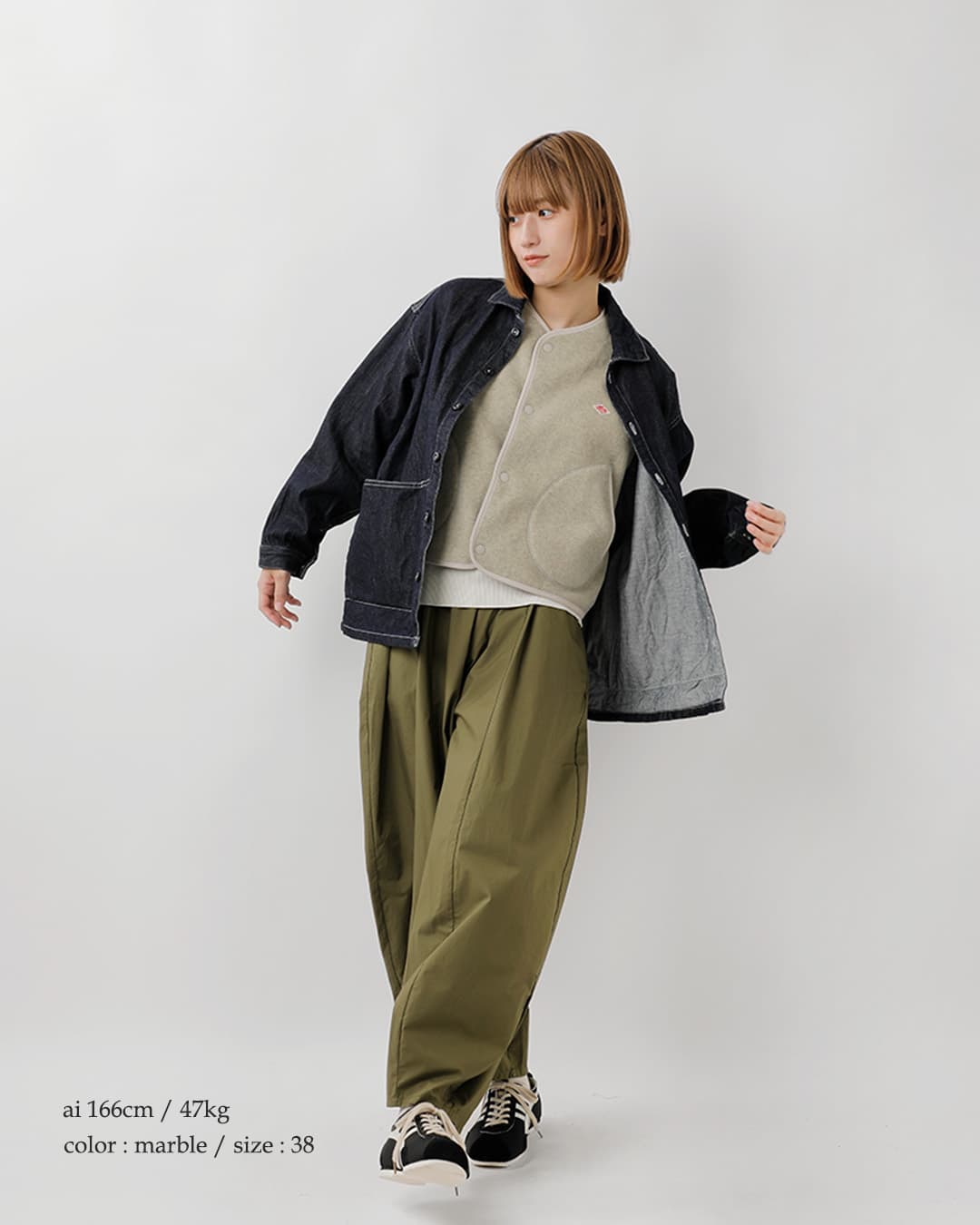 DANTONフリース カラーレス ベスト dt-a0521-26aw