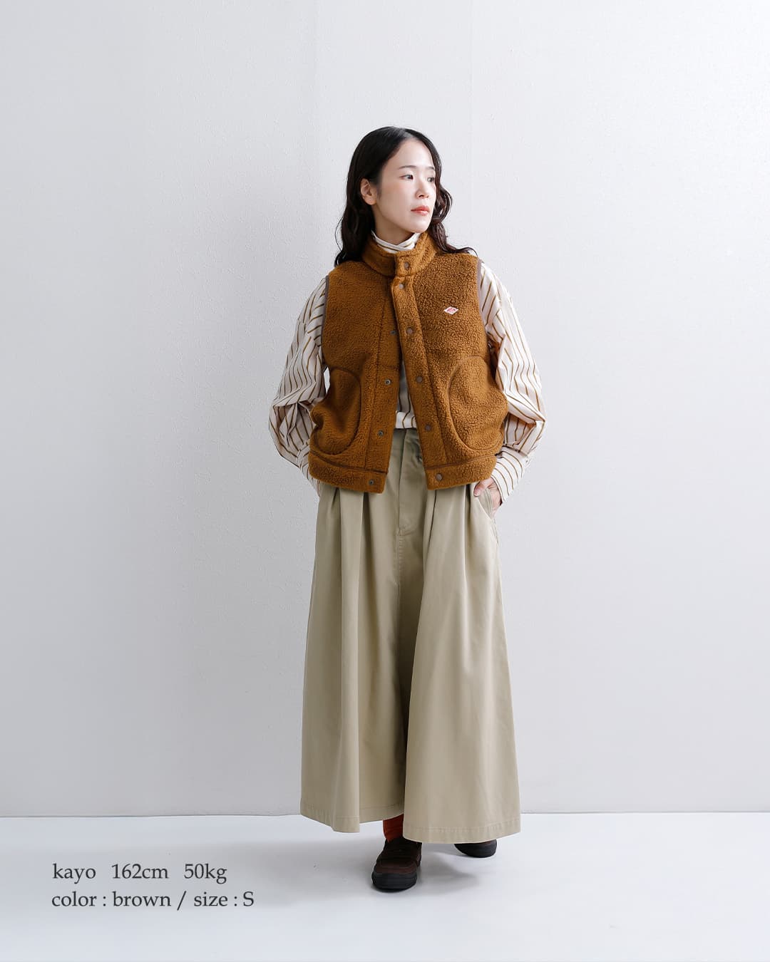 DANTON(ダントン)ダブルフェイスボア スタンドカラー ベスト dt-a0701wnn-26aw
