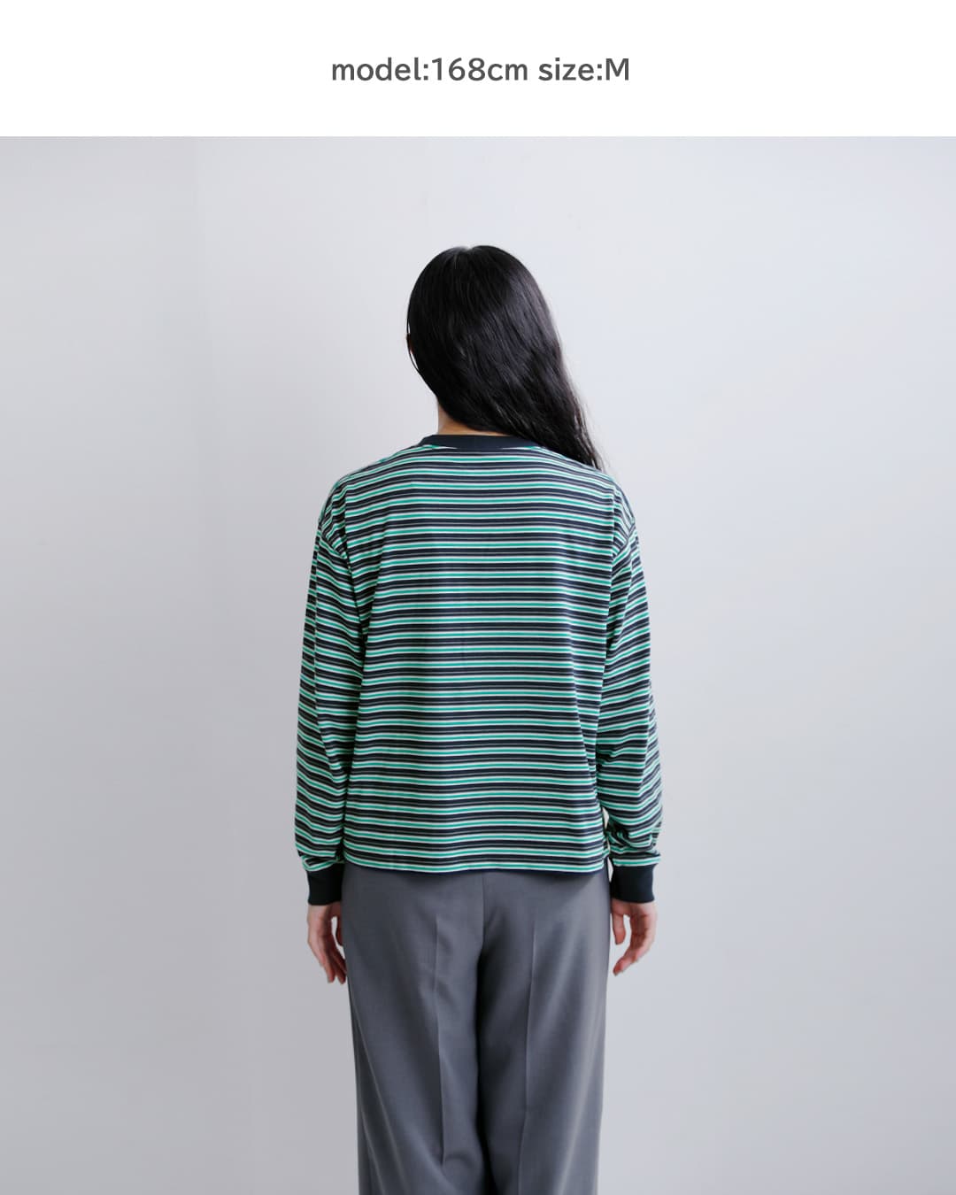 DANTON(ダントン)オープンエンドジャージー ボーダー クルーネック ロングスリーブ Tシャツ dt-c0269tcb-st-26aw