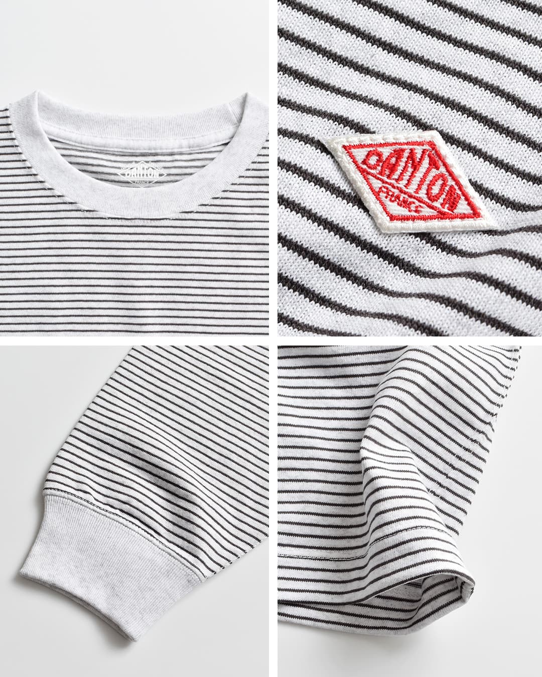 DANTON(ダントン)オープンエンドジャージー ボーダー クルーネック ロングスリーブ Tシャツ dt-c0269tcb-st-26aw