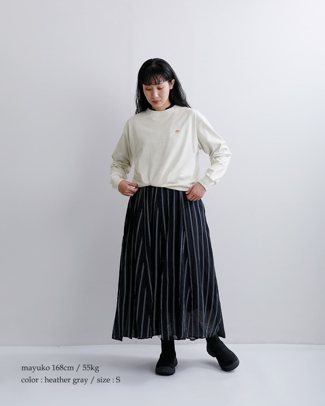 DANTON(ダントン)オープンエンドジャージー クルーネック ロングスリーブ Tシャツ dt-c0269tcb-26aw