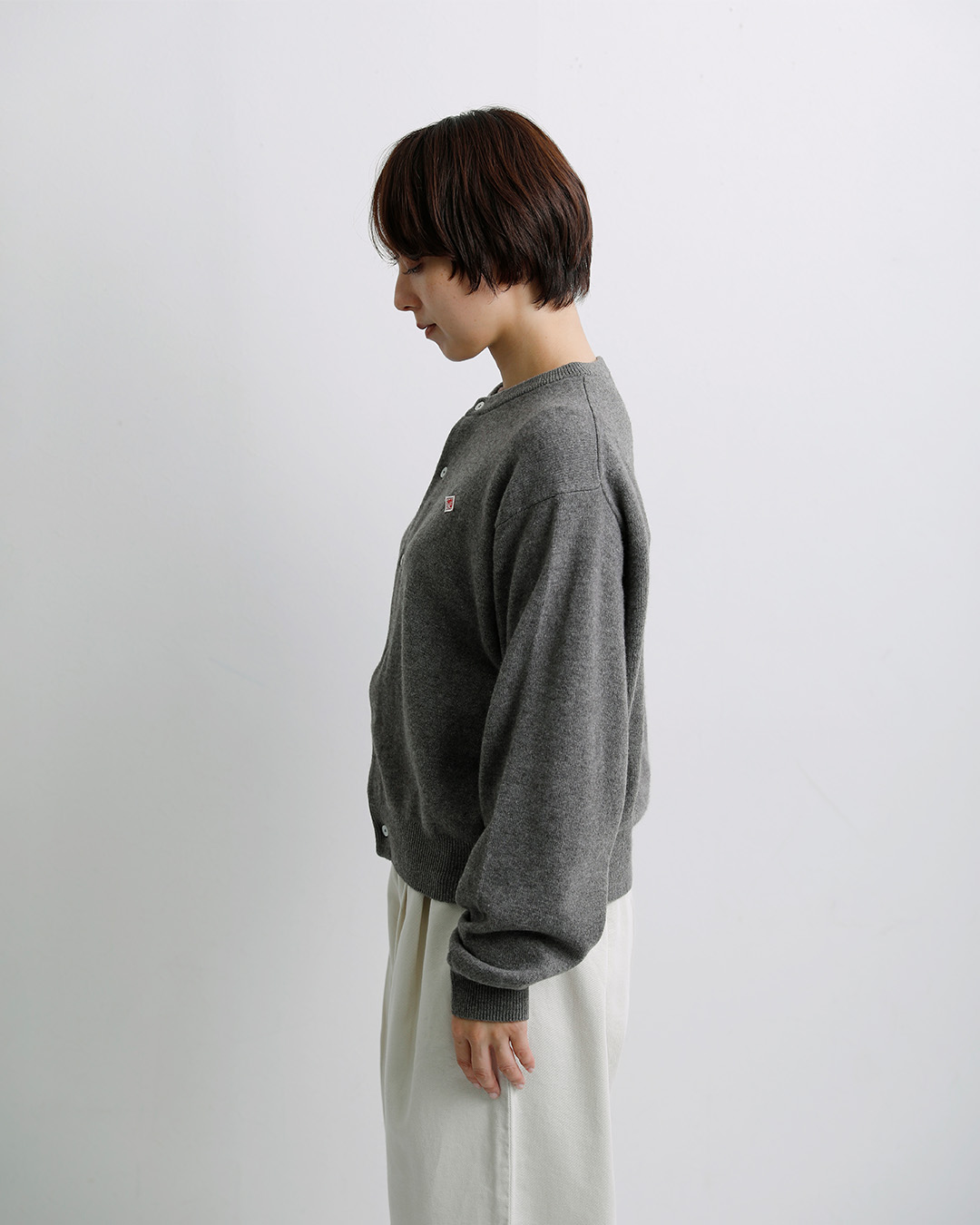 DANTONラムズウール クルーネック カーディガン dt-d0031lmw-26aw