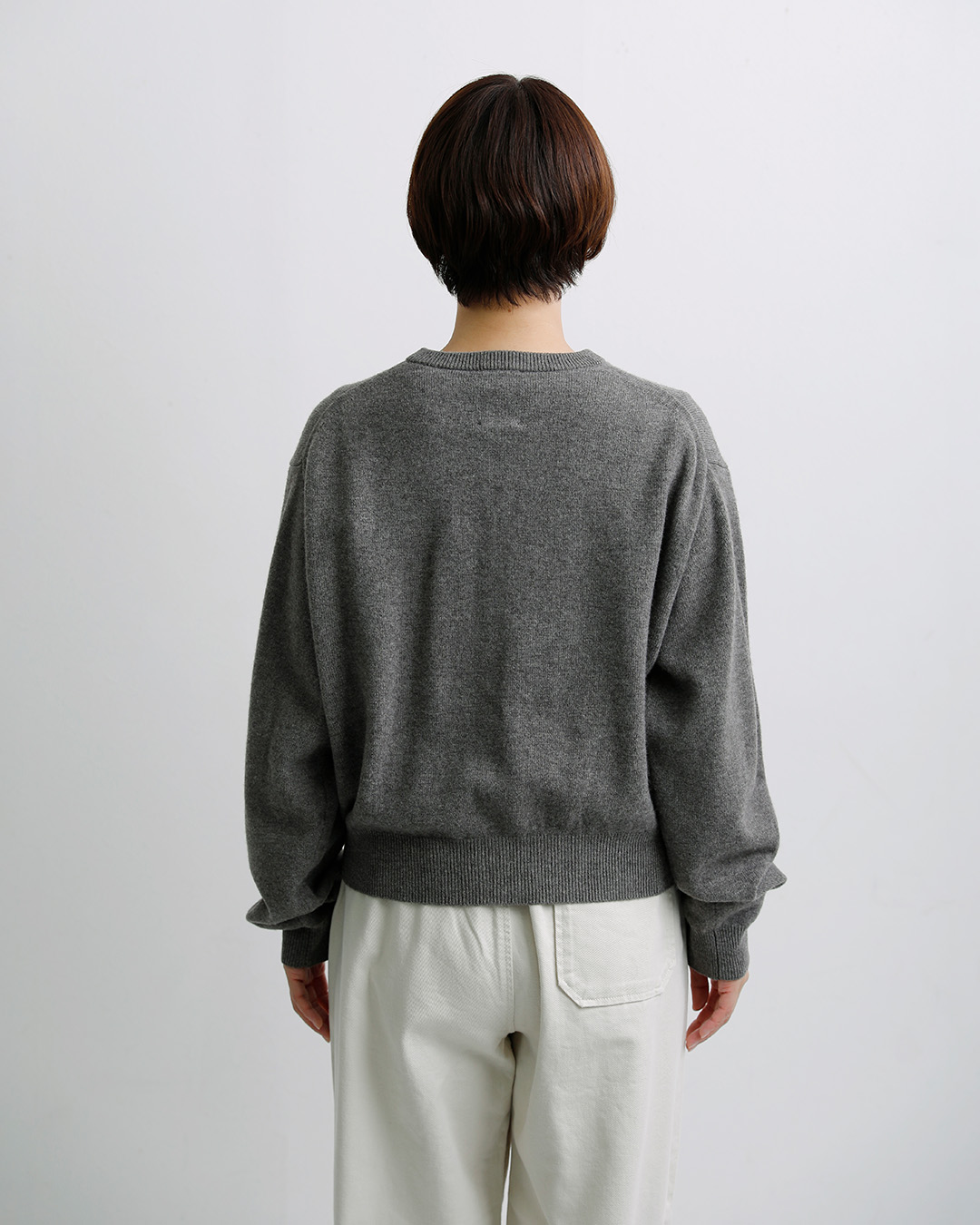 DANTONラムズウール クルーネック カーディガン dt-d0031lmw-26aw