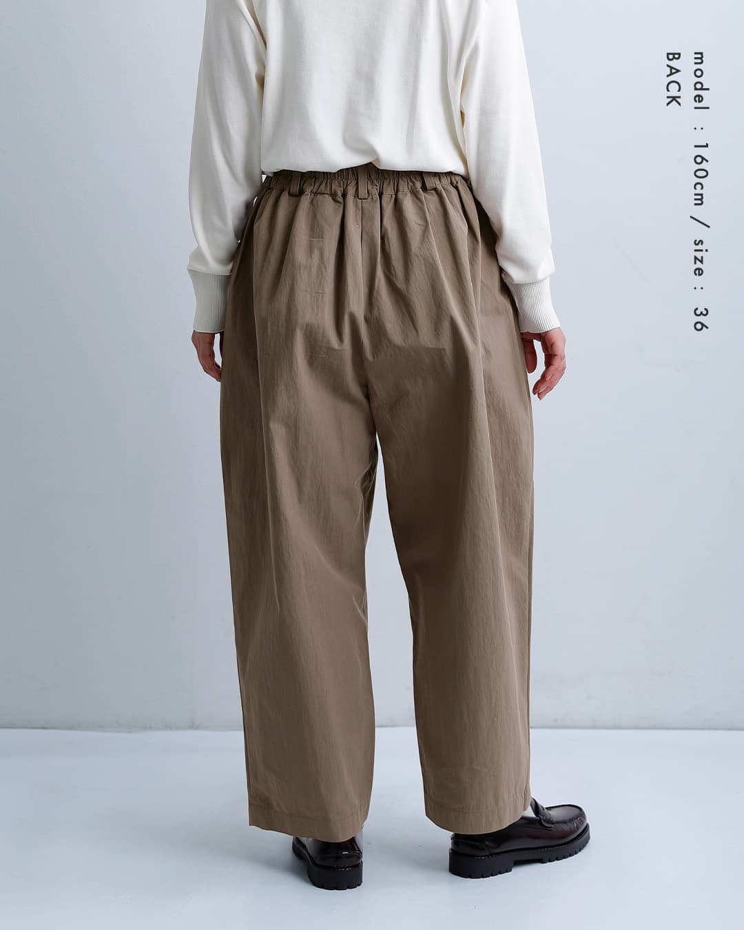 DANTONコットンギャバジン ウエストギャザー イージーパンツ dt-e0212cno-26aw